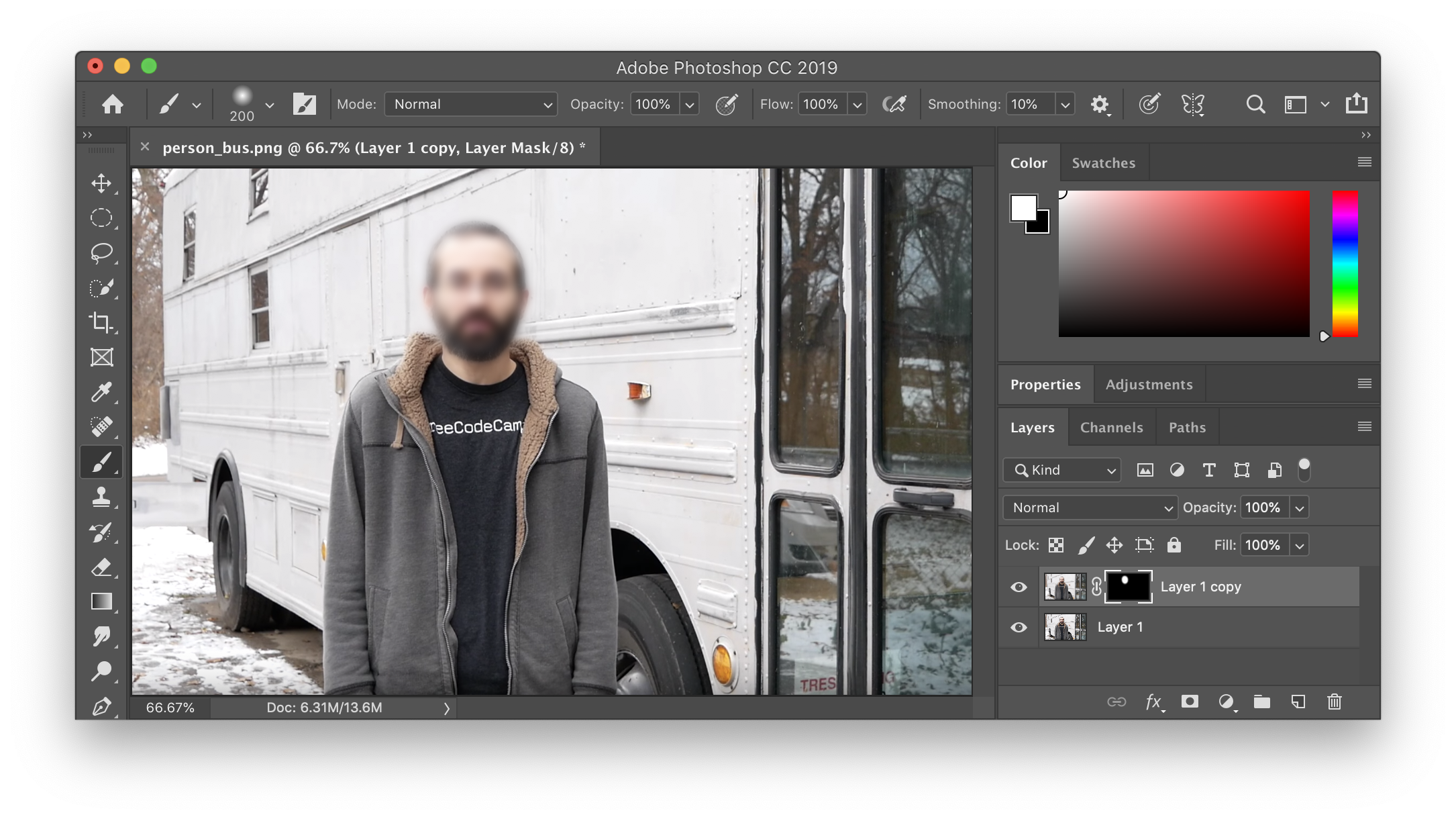 نحو مات کردن چهره در فتوشاپ | blur faces in Photoshop (advanced method)