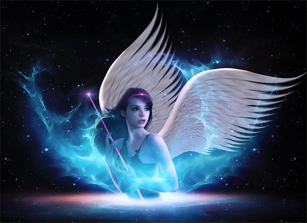آموزش ساخت فرشته با بال های سفید در فتوشاپ | angel در فتوشاپ